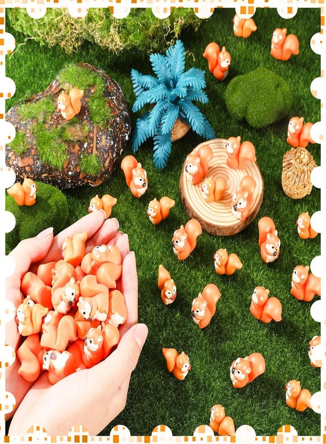 GGSTDDUP 50 Pcs Mini Resin Squirrel Tiny Squirrel Miniature Animal Figurines for DIY Cake Decoration Ornaments Crafts Moss Landscape - Image 5